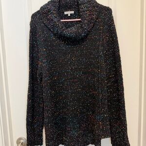 Habitat Black Multicolor Cowl Neck Sweater